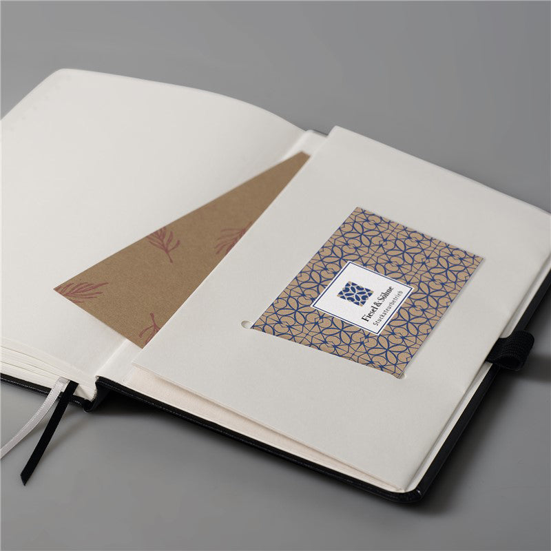 Brunnen Notebook Plain, A6 with Pen Holder, White Cover