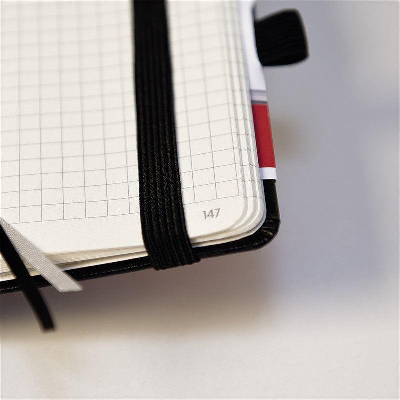Brunnen Notebook Plain, A6 with Pen Holder, White Cover