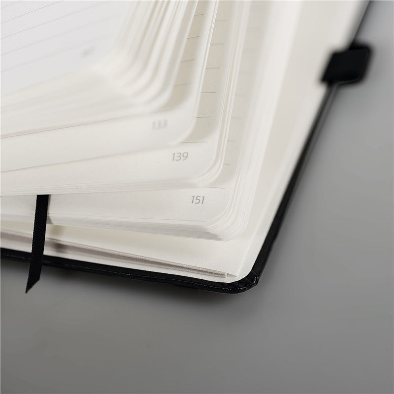 Brunnen Notebook Plain, A6 with Pen Holder, White Cover