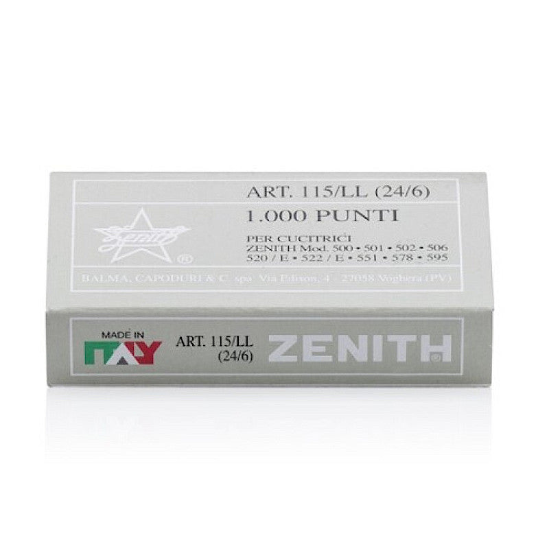 Staples Zenith 115/LL (24/6) Ultralight. Box of 1000 Wires