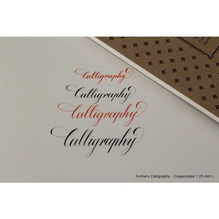 Archie's Calligraphy 1,25 mm Copperplate, Spencerian – A4 Paper Pad (Landscape)