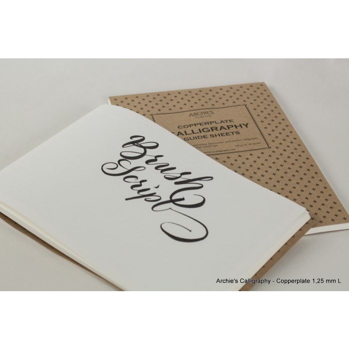 Archie's Calligraphy 1,25 mm Copperplate, Spencerian – A4 Paper Pad (Landscape)