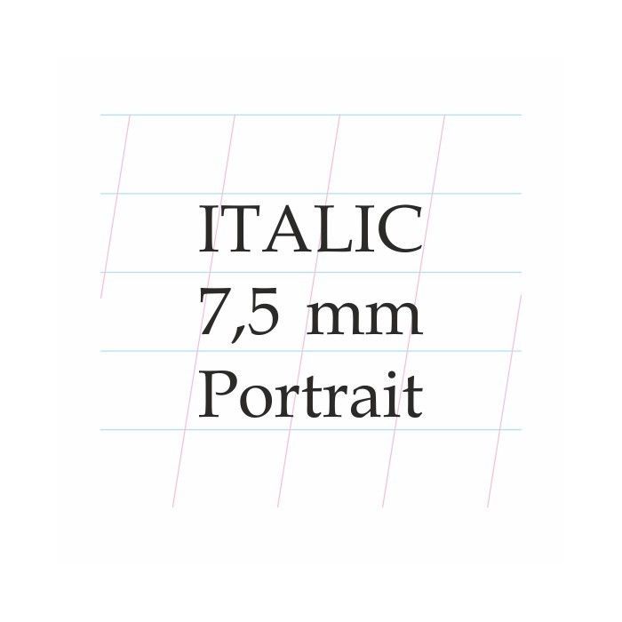 Archie's Calligraphy 7,5 mm Italic – A4 Paper Pad (Portrait)