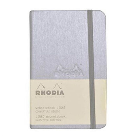 Rhodia Webnotebook A5 Silver, LINED