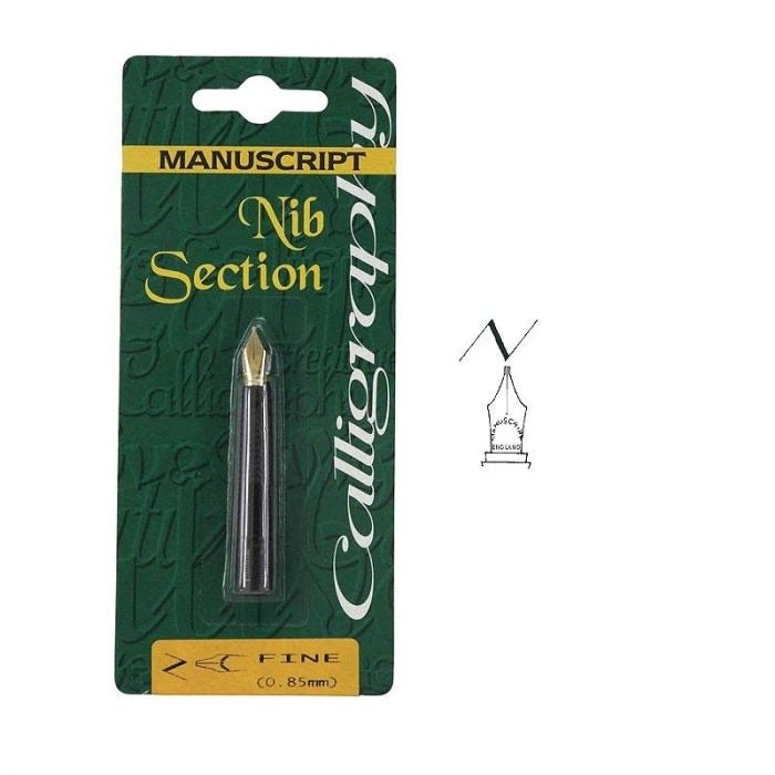 Manuscript Classic Calligraphy Nib Section, Gold Plated