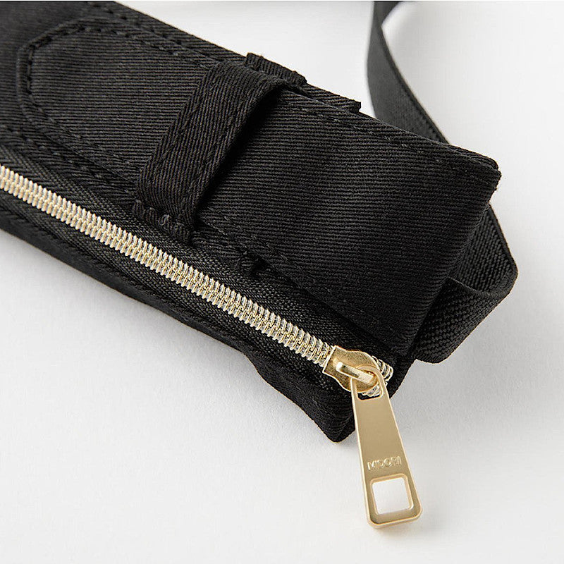 Midori Book Band Pen Case. Black