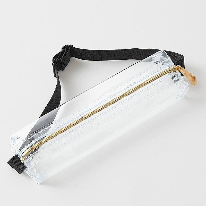 Midori Book Band Pen Case. Clear