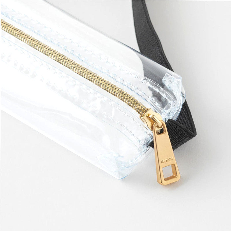 Midori Book Band Pen Case. Clear