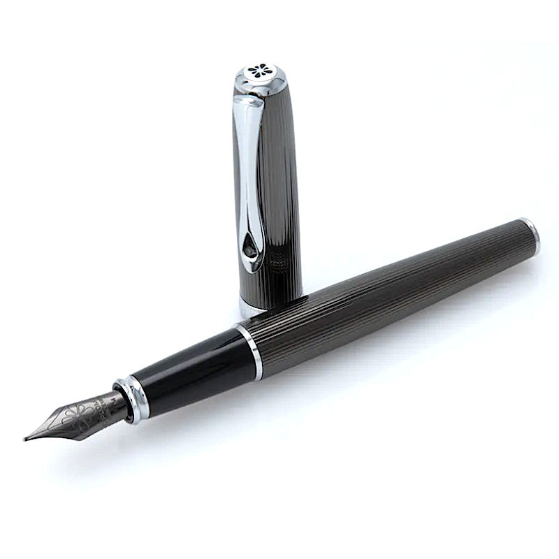 DIPLOMAT EXC. A2 Guilloche Black PVD Nib