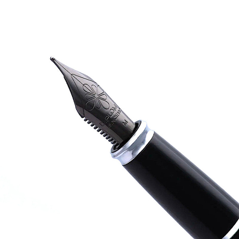 DIPLOMAT EXC. A2 Guilloche Black PVD Nib
