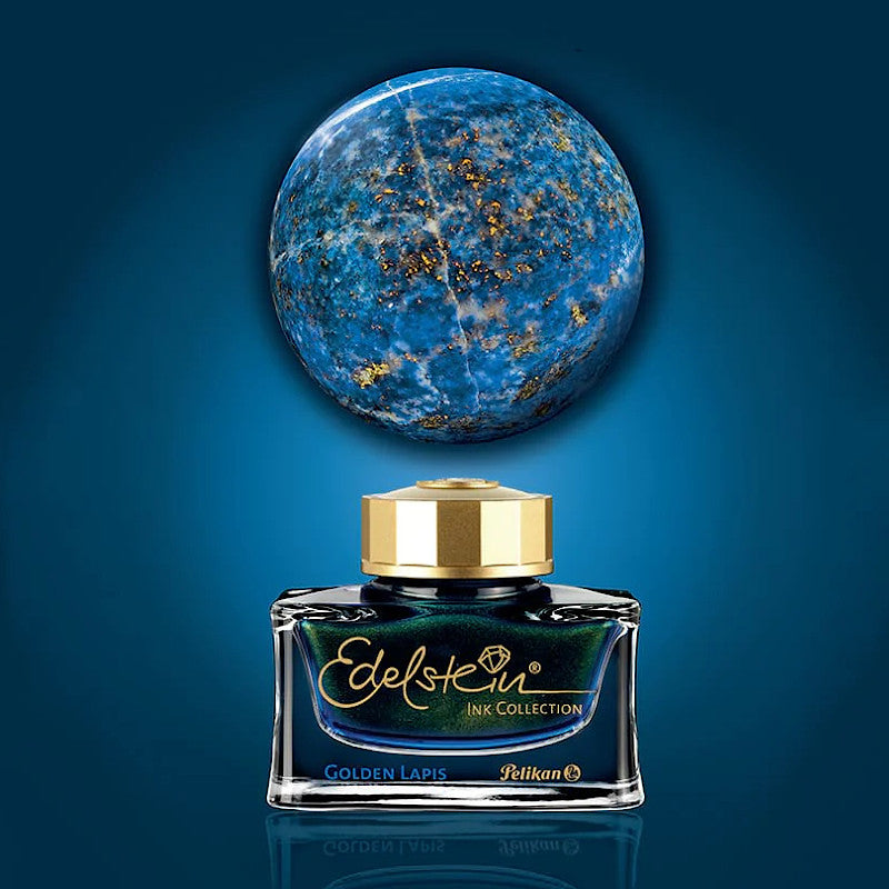 Pelikan Edelstein Ink Bottle. Ink Of The Year 2024, Golden Lapis - Limited Edition
