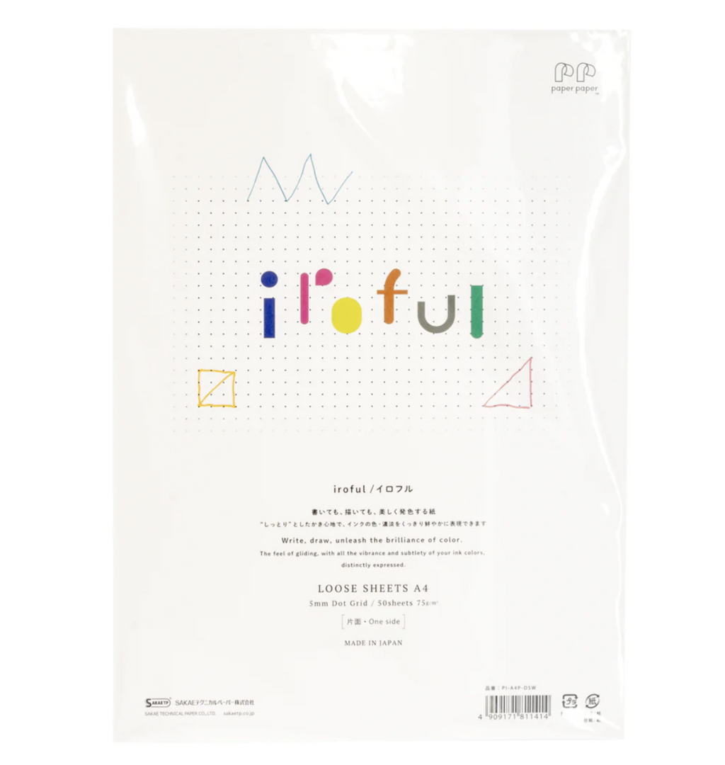 Iroful Loose Sheet 5mm Dot Grid / A4 / Ivory White