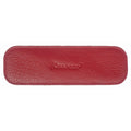 Kaweco double leather pen pouch, Red
