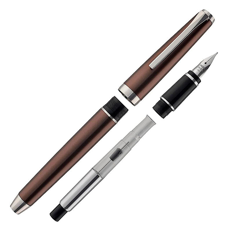 Pilot Falcon Brown Rhodium, 14k Soft Nib