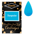 Diamine Cartridges Turquoise Ink, Pack of 18