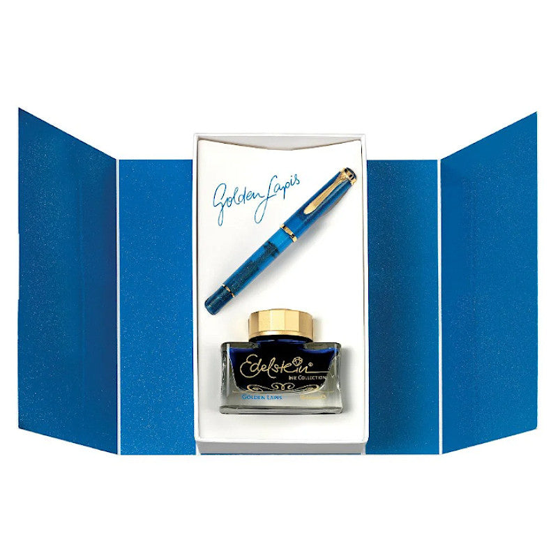 Pelikan Classic M200 Golden Lapis. SET Limited Edition