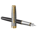 Parker Sonnet Premium Metal & Black Lacquer GT 18K Nib