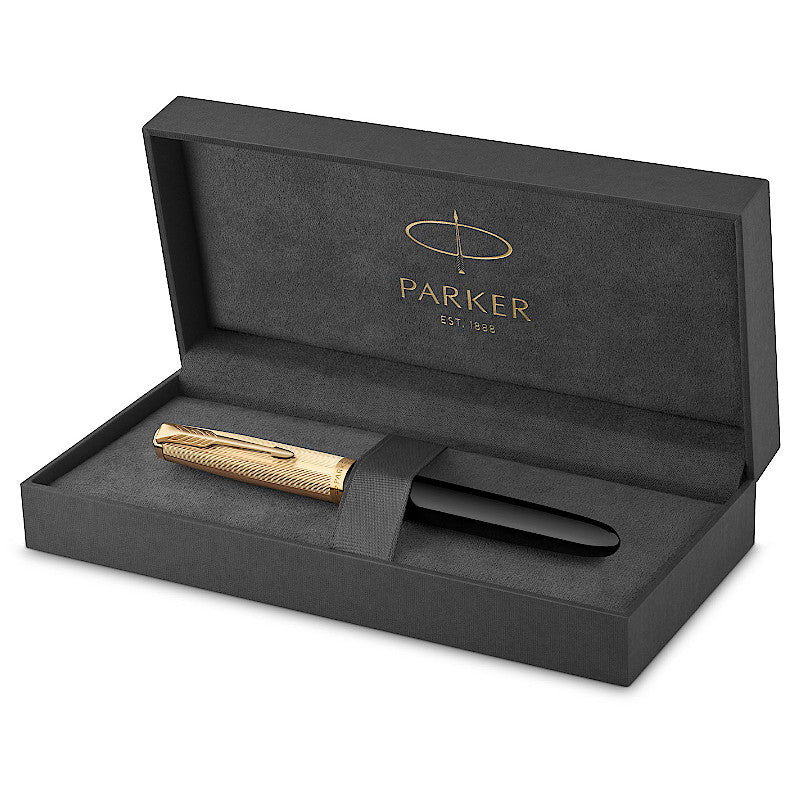Parker 51 Deluxe Black GT 18k Nib