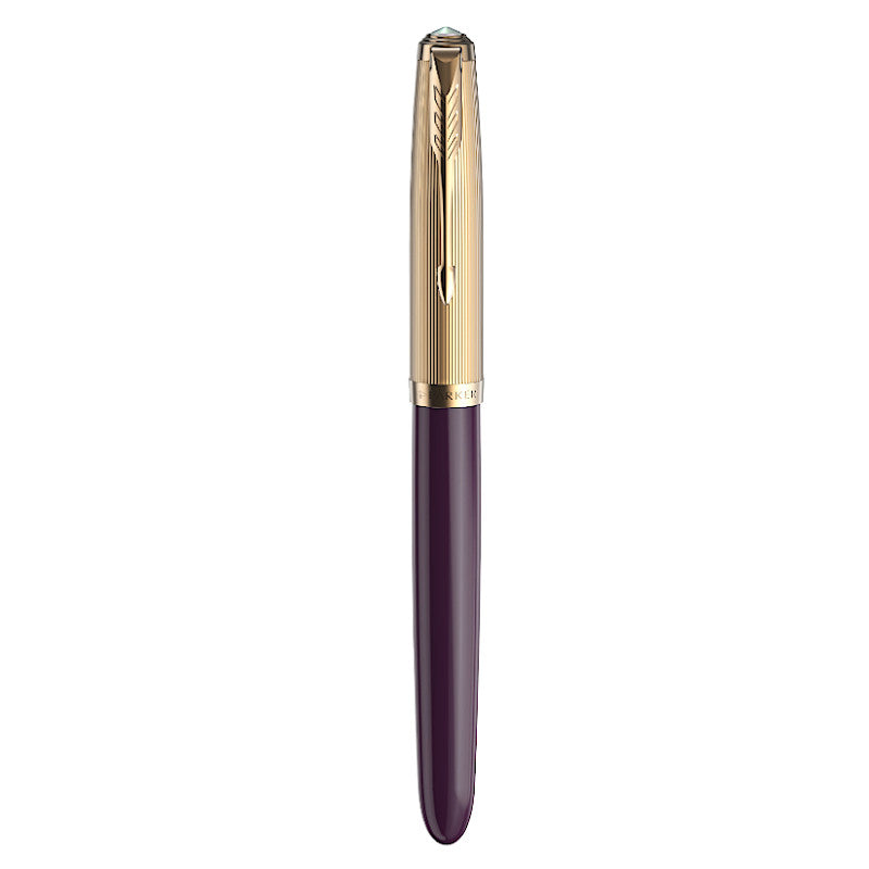 Parker 51 Deluxe Plum GT 18k Nib