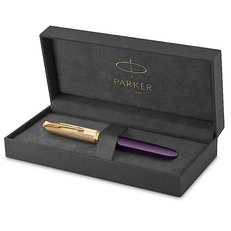 Parker 51 Deluxe Plum GT 18k Nib