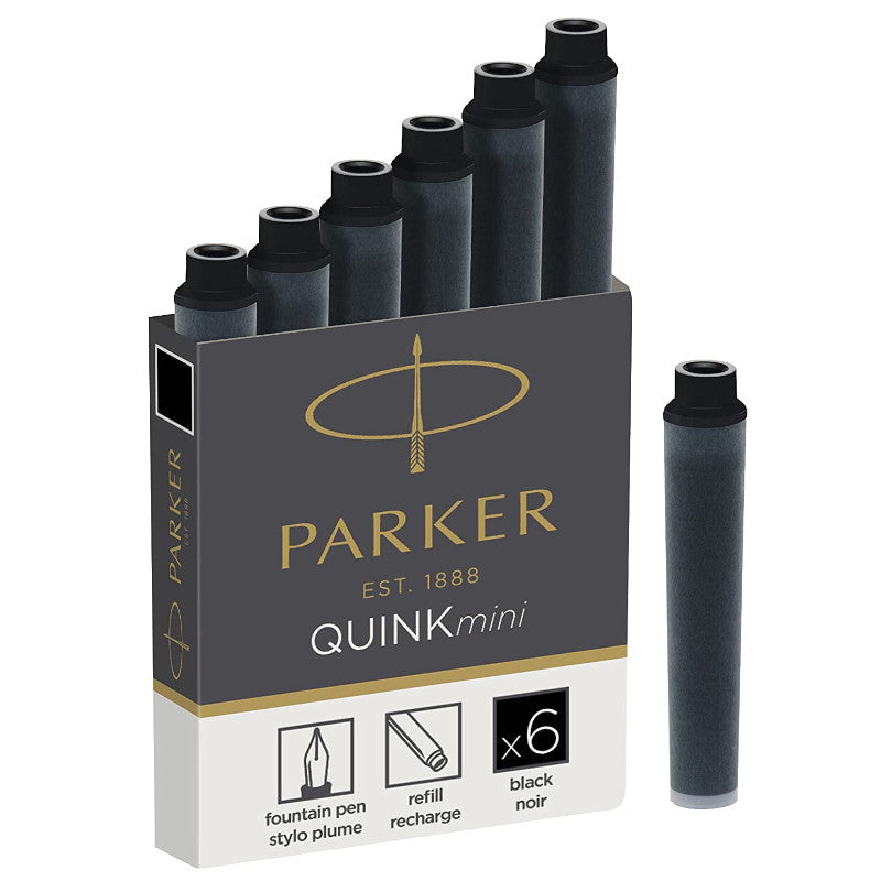 Parker Quink MINI Cartridge, Black Ink