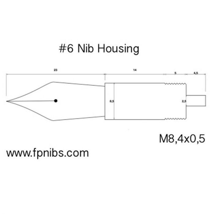 M8.5 Tap For Jowo BF Size 6 Ebonite Nib Unit